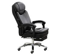 JYARZ Sedia Scrivania Ufficio Studio Sedia A Sdraio Da Ufficio Girevole Per Commerciale Moderna In Pelle PU Con Schienale Alto Per Manager Di Gestione Casa Cómodas(Black)