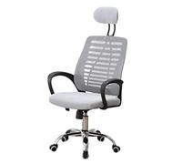 JYARZ Sedia Scrivania Ufficio Studio Sedia Da Computer Per La Casa Per Lavorare In Una Ufficio Riunione Per Membri Del Personale Dormitorio Per Studenti Cuscino Per Testa Casa Cómodas(A-Gray)