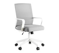 JYARZ Sedia Scrivania Ufficio Studio Sedia Da Ufficio Girevole Per Computer Con Supporto Lombare Ergonomico In Rete Traspirante Per Sala Riunioni Dell'ufficio Studio Casa Cómodas(White+Grey)