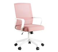 JYARZ Sedia Scrivania Ufficio Studio Sedia Da Ufficio Girevole Per Computer Con Supporto Lombare Ergonomico In Rete Traspirante Per Sala Riunioni Dell'ufficio Studio Casa Cómodas(White+Pink)