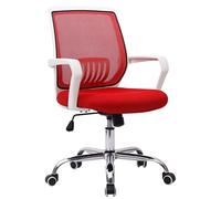 JYARZ Sedia Scrivania Ufficio Studio Sedia Da Ufficio Girevole Reclinabile Per Computer Direzionale Con Rete Traspirante Ergonomica Per Studio, Sala Riunioni Casa Cómodas(Rot,White armrest)