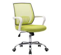 JYARZ Sedia Scrivania Ufficio Studio Sedia Da Ufficio Girevole Reclinabile Per Computer Direzionale Con Rete Traspirante Ergonomica Per Studio, Sala Riunioni Casa Cómodas(Grün,White armrest)