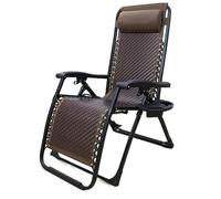 JYARZ Sedie Pieghevoli Portatile Poltrona Da Esterno Con Cuscino E Portabicchieri Pieghevole Giardino Reclinabile Lettino Campeggio Chaise Longue(Square tube)