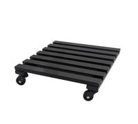 JYARZ Sottovaso con Ruote Carrello for Piante con Ruote Vassoio di Base for Vasi di Fiori Rimovibile for Esterni Ed Interni Supporto per Piante(Black,23cm)