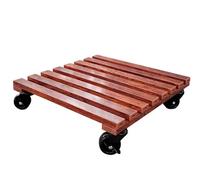 JYARZ Sottovaso con Ruote Carrello for Piante con Ruote Vassoio di Base for Vasi di Fiori Rimovibile for Esterni Ed Interni Supporto per Piante(Bruin,28cm)