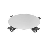 JYARZ Sottovaso con Ruote Carrello for Piante in Acciaio Inossidabile con Ruote E Staffa Mobile Adatto for Interni Ed Esterni Supporto per Piante(25cm)