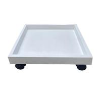 JYARZ Sottovaso con Ruote Carrello Portavasi con Ruote for Piante, for Interni Ed Esterni, for Vasi di Fiori Supporto per Piante(White,26cm)