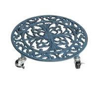 JYARZ Sottovaso con Ruote Carrello Portavasi for Piante con Ruote A Bastone Rimovibili for Uso Interno Ed Esterno Supporto per Piante(Blue)