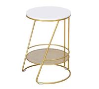 JYARZ Tavolino Comodino Moderno Tavolini Moderni Per Camera Da Letto Comodino Nordico Tavolino Piccolo Con Ripiano In Metallo Per Tavolo Centrale Ufficio(White,B)