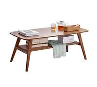 JYARZ Tavolino Comodino Moderno Tavolino Da Caffè Semplice Nordico Con Ripostiglio Tè In Bambù Naturale Per Salotto Tavolo Centrale Ufficio(Tea Color,100 * 50cm)