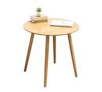 JYARZ Tavolino Comodino Moderno Tavolino Da Tè Rotondo Semplice Nordico Caffè Durevole In Bambù Camera Letto A Quattro Angoli Salotto Tavolo Centrale Ufficio(60 * 75cm)
