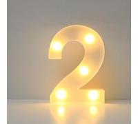 JYB Hopefuture Lampada a LED con numeri 3D illuminati, numeri decorativi, luce notturna 0 1 2 3 4 5 6 7 8 9, per matrimonio, compleanno, festa, lampada natalizia (2)