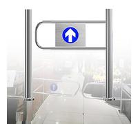 JYBNBBE Barriera di Sicurezza a Molla a corsia Singola con Supporto per palo, cancello Metallico con Apertura a 90° per Un Ingresso Sicuro in supermercati, biblioteche e Negozi p,Droite-20x39in