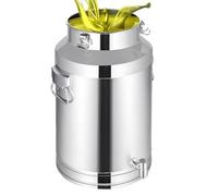 JYBNBBE Bidone del Latte in Acciaio Inossidabile con Rubinetto, Contenitore ermetico per Latte, Vino, Olio, Cereali e Altro,42L