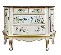 JYBNBBE Cassettiera Vintage Moderna di metà secolo, mobiletto portaoggetti per Camera da Letto, Bianco, 120x40x88,5 cm