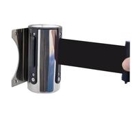 JYBNBBE Cintura di separazione Retrattile per Code - Divisore in Corda di Nylon Nero con Linea di Coda in Acciaio Inossidabile a retrazione lenta montata a Parete, Ideale per Il,16.4FT