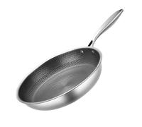 JYBNBBE Padella Antiaderente in Acciaio Inox per frittate, Padella a Nido d'Ape, Padella per Cucinare, Padella Antiaderente per Pancake/Come mostrato/28 cm