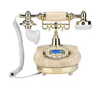 JYBNBBE Telefono retrò, Telefono Antico con Display LCD, Telefono Fisso con Sistema duale, Telefono analogico retrò Vintage in Stile Europeo per Regali/Soggiorno