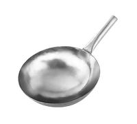 JYBNBBE Wok in Titanio Antiaderente Leggero, antiruggine, Fondo Rotondo Sano, Senza Rivestimento, Wok Resistente all'Usura e alla corrosione, a, 30 cm,A-32CM