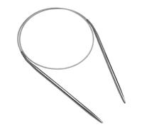 JYC CREATIVE 1 set di ferri da maglia circolari in metallo, ferri da maglia a doppia punta da 4,5 mm a 80 cm, fissi, per principianti e professionisti, progetti manuali e tessili, (1 pezzo, 4,5 mm)