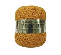 JYC CREATIVE Filato di Cotone n. 12 - Matassa da 80g - 100% Cotone Naturale per Uncinetto Extra Fine, Merletti e Pizzi - Colore 1, Arancione