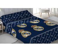 JYC CREATIVE Set Biancheria da Letto Real Madrid 3 Pezzi - Set con Sacco Copripiumino, Lenzuolo sotto con Angoli e Federa per Letto Singolo da 90 cm, Tifosi Blancos, Modello 2
