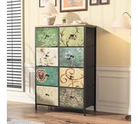 JYCRA Cassettiera a 8 cassetti in tessuto, cassettiera per camera da letto, mobiletto portaoggetti con struttura in metallo, per camera da letto, soggiorno