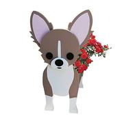 JYCRA Fioriera per cani a forma di animale, fatta a mano, a forma di cane, graziosa fioriera a forma di cane