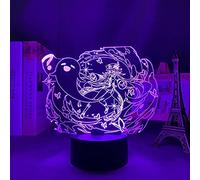 JYDNBGLS - Lampada da notte per ragazze e ragazzi, luce notturna con luce notturna e figura, per illuminazione Genshin Impact Hu Tao, in acrilico, 16 colori, con telecomando