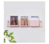 JYDQMOLS Espositore per libri e letteratura per fiere, librerie, ristoranti, in acrilico, organizer da parete, per la casa, da appendere, in vinile, rosa, L 100 cm