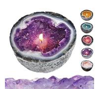 JYEVERC Candele Cristallo, Candela Geode Cristallo, Ciotole per Candele Divertenti, Cristalli per Purificare l'energia, Artigianato della Resina, Ornamento Creativo, Regalo Perfetto
