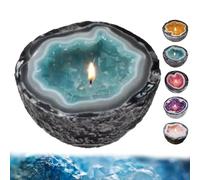 JYEVERC Candele Cristallo, Candela Geode Cristallo, Ciotole per Candele Divertenti, Cristalli per Purificare l'energia, Artigianato della Resina, Ornamento Creativo, Regalo Perfetto