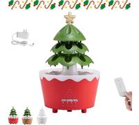 JYEVERC Diffusore Albero di Natale, Umidificatore di Oli Essenziali per Alberi di Natale, Umidificatore Desktop a Goccia d'Acqua, Luce Sfumata a 7 Colori, per Camera da Letto, Casa