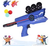 JYEVERC Pistola Palle di Neve, Spara Palle di Neve, Invernali Allaperto Gioca con Giocattoli di Neve, con 3 Bombe Morbide in PU, Giocattolo di Neve per Ragazzi e Ragazze