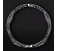 JYHBAQWN Coprivolante per Smart 450 451 453 Fortwo Forfour, Antiscivolo, Traspirante e AntiGraffio, Accessorio Protettivo per Volante, coprivolante per Auto,Normal-Cblack