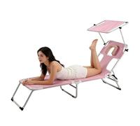 JYHCD Sedia Sdraio Pieghevole Reclinabile con Telo Parasole Staccabile