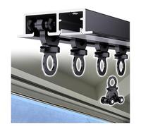 JYHHCYS Rail rideaux plafond Binario per Tende A Scomparsa, Commerciale Resistente Binari per Tende Montaggio A Soffitto, Divisorio per Ambienti per Finestre A Tutta Altezza(Black,671cm/22ft)