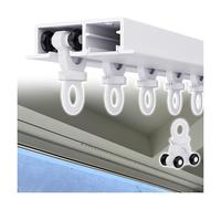 JYHHCYS Rail rideaux plafond Binario per Tende A Scomparsa, Commerciale Resistente Binari per Tende Montaggio A Soffitto, Divisorio per Ambienti per Finestre A Tutta Altezza(White,671cm/22ft)