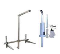 JYHHGDS Argano Manuale zincato da 20 m - Attrezzo di Sollevamento con Gru Pieghevole autobloccante per Installazione Esterna, Ideale per condizionatori d'Aria (Design Senza Fili)