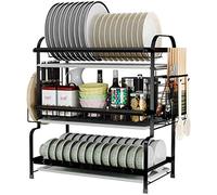 JYHHGDS Scolapiatti Scolapiatti Priority Culture Scolapiatti da Cucina a Tre Strati Scolapiatti da banco Articoli per la casa Scolapiatti Vassoio raccogligocce/Oro/54 * 30 * 62 cm