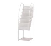 JYHHGDS Semplice Porta giornali, Porta riviste in Metallo, Porta Libri, espositore, Porta volantini, portaoggetti da Pavimento per Ufficio (Bianco)