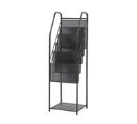 JYHHGDS Semplice Porta giornali, Porta riviste in Metallo, Porta Libri, espositore, Porta volantini, portaoggetti da Pavimento per Ufficio (Nero)