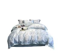 JYHHGDS Set di piumoni Queen, Set di Biancheria da Letto Ricamata, Tessuti per la casa, Lenzuola morbide a Quattro Pezzi, Set Estivo, Biancheria da Letto Completa Morbida (Verde, Letto da 1,5/1,8 m)