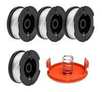Jyinelx 4 bobine per decespugliatore compatibili con Black Decker Sostituire AF-100 ST5530-GB GLC3630L20-GB STC1820PC-GB BESTA530-GB BESTA525-GB (con 1 tappo, 1 molla)