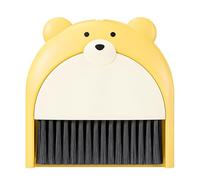 JYJLLM Little Bear - Set di mini scopa e paletta, spazzola portatile e paletta, perfetto per polvere, sporco e briciole, ideale per la maggior parte delle superfici dure (giallo)
