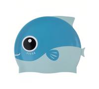 JYJLLM Speedo, cuffia da nuoto in silicone per bambini dai 6 ai 14 anni e comoda cuffia da nuoto per ragazze e ragazzi cuffia da nuoto per bambini 6-14 anni (blu)
