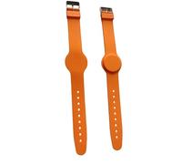 JYJRFID 5 braccialetti impermeabili 13,56 MHZ CLASSIC 1K RFID in silicone impermeabile, braccialetto in silicone NFC, braccialetto regolabile RFID (arancione)