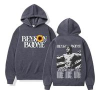 JYKJUEDZ Benson Boone American Heart Tour Uomo Donna Moda Hip Hop Felpe con Cappuccio Vintage Casual Pullover Oversize