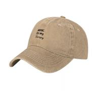 JYKJUEDZ Cappellino da Baseball con Musica. È la mia Terapia. Maglietta Carina, Tattica Militare, da Uomo e da Donna.