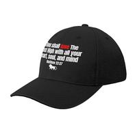 JYKJUEDZ Cappellino da Baseball con Scritta Amerai l'Altissimo con Tutto Il Tuo Cuore Anima e Mente Cappellino da Camionista con Cappuccio Natalizio per Uomo e Donna